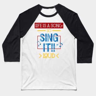 Inspirational Music Quotes For Life Baseball T-Shirt